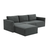 Willow 4-Piece Velvet Modular Sectional