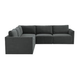 Willow 5-Piece Velvet Modular L Sectional