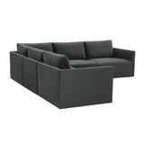 Willow 5-Piece Velvet Modular L Sectional