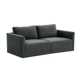 Willow 74" Velvet Modular Loveseat