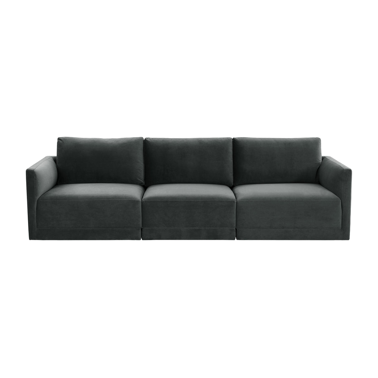 Willow 105" Velvet Modular Sofa