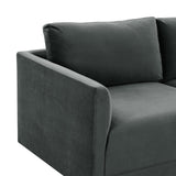 Willow 105" Velvet Modular Sofa
