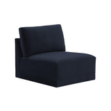 Willow Performance Velvet Modular Armless Chair - View 10