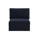 Willow Performance Velvet Modular Armless Chair - View 12