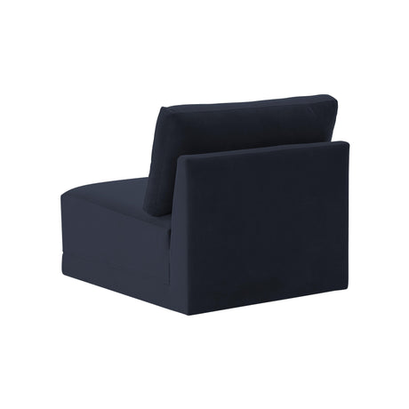 Willow Performance Velvet Modular Armless Chair - View 13