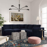 Willow 5-Piece Velvet Modular L Sectional