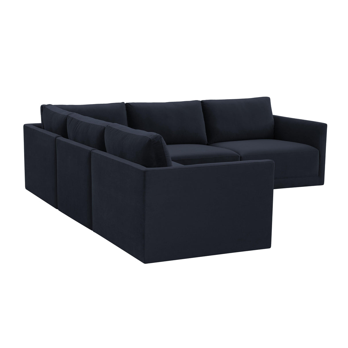 Willow 5-Piece Velvet Modular L Sectional