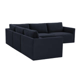 Willow 5-Piece Velvet Modular L Sectional