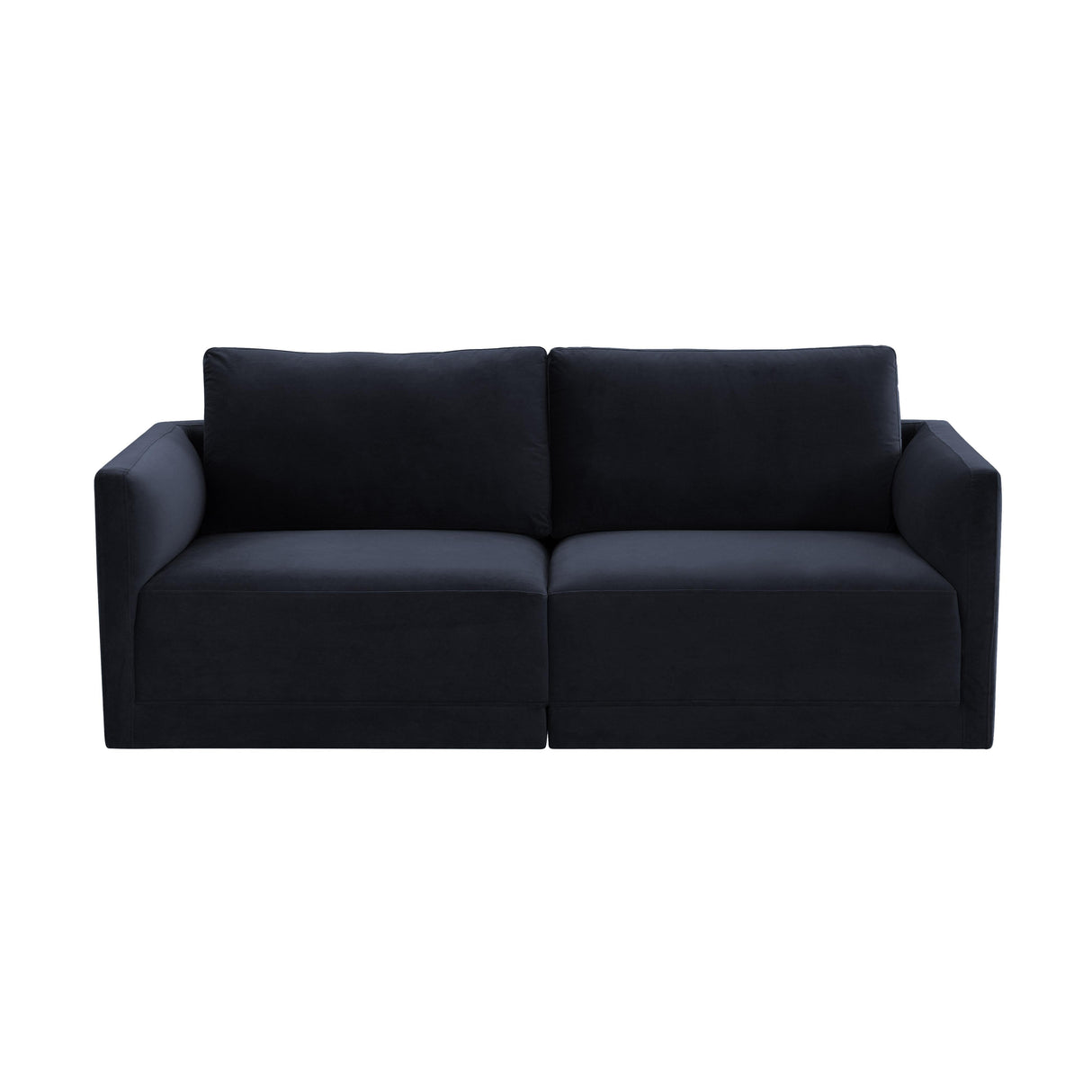 Willow 74" Velvet Modular Loveseat