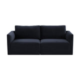 Willow 74" Velvet Modular Loveseat