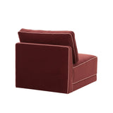 Willow Performance Velvet Modular Armless Chair - View 16