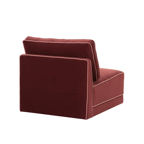 Willow Performance Velvet Modular Armless Chair - View 16
