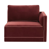 Willow Performance Velvet Modular RAF Corner Chair - View 19