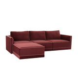 Willow 4-Piece Velvet Modular Sectional