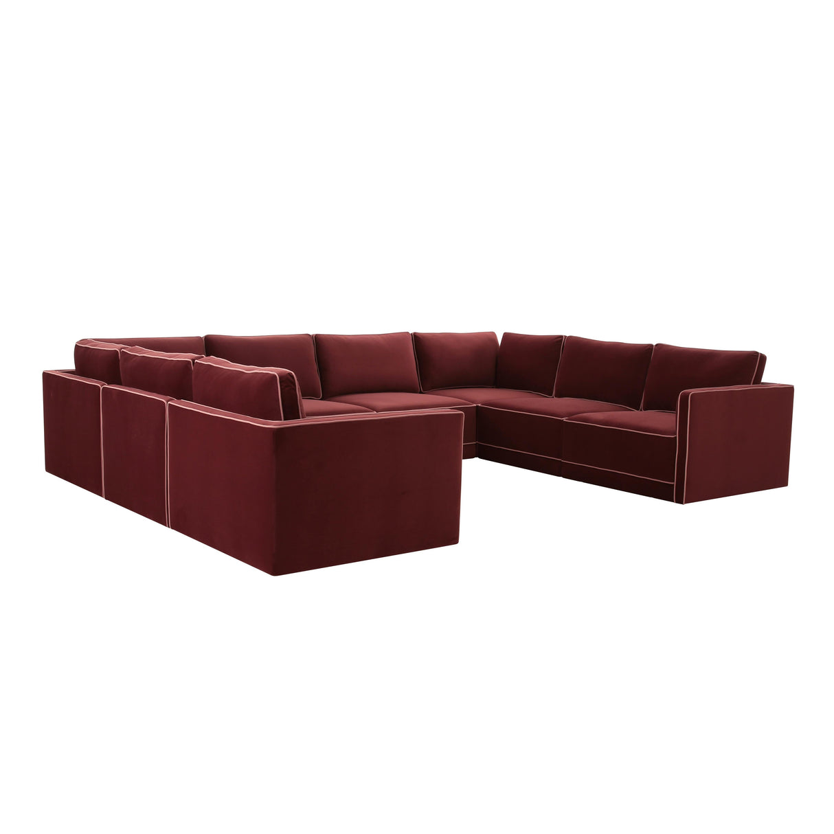 Willow 8-Piece Velvet Modular Large U Sectional