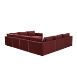 Willow 8-Piece Velvet Modular Large U Sectional