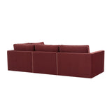 Willow 5-Piece Velvet Modular Right Facing Sectional