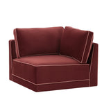 Willow Performance Velvet Modular Corner Chair - View 22