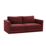 Willow 74" Velvet Modular Loveseat