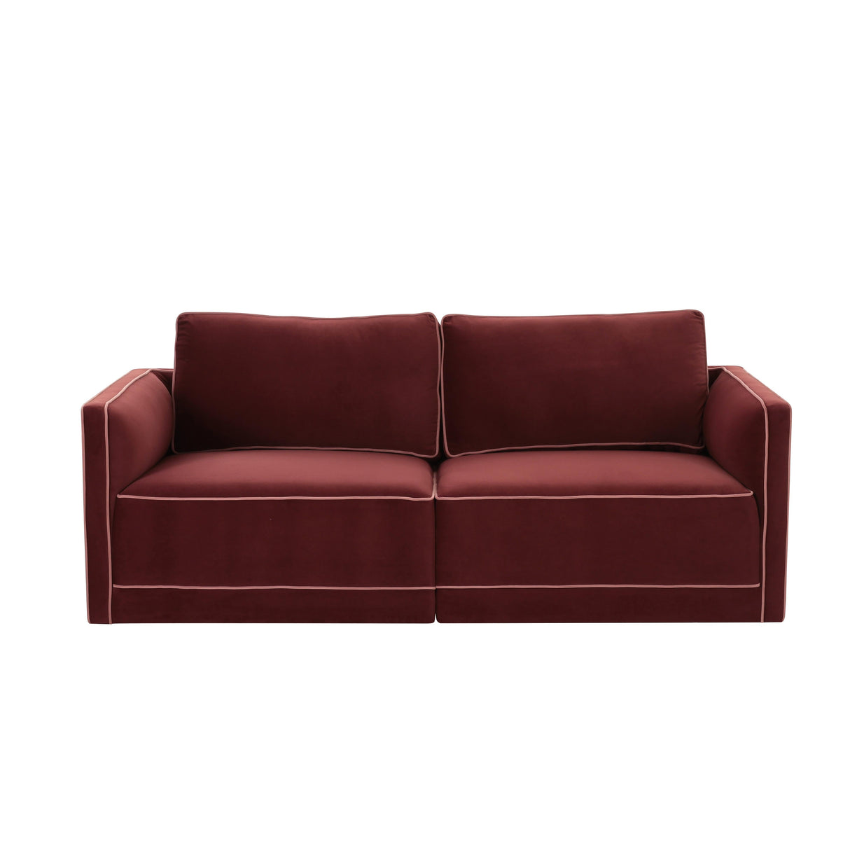 Willow 74" Velvet Modular Loveseat