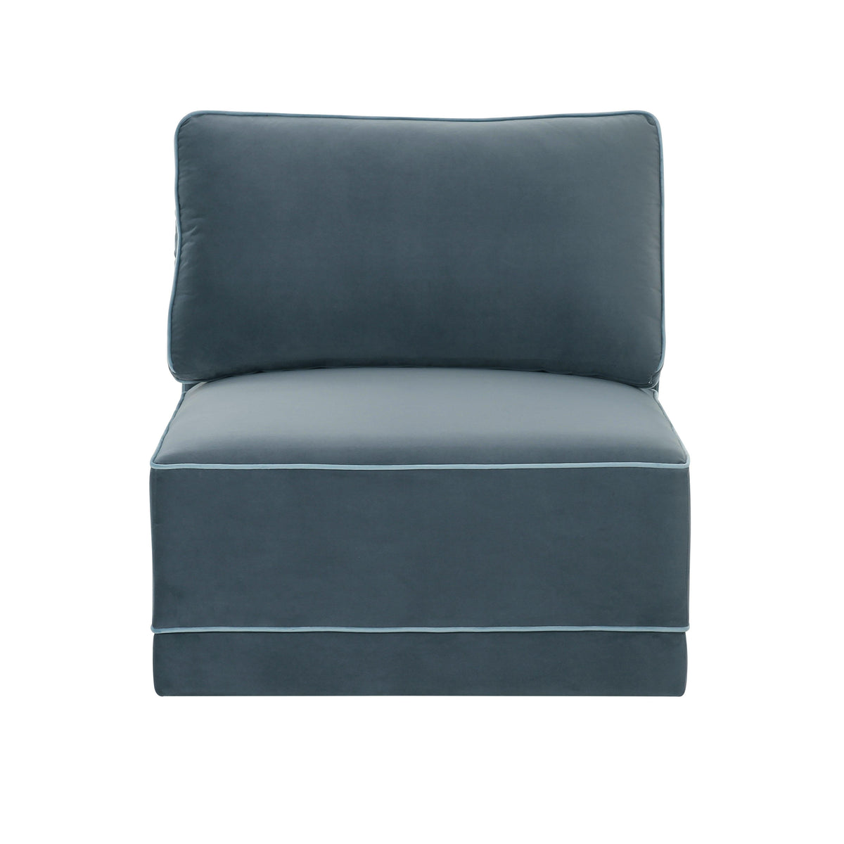 Willow Performance Velvet Modular Armless Chair - View 18