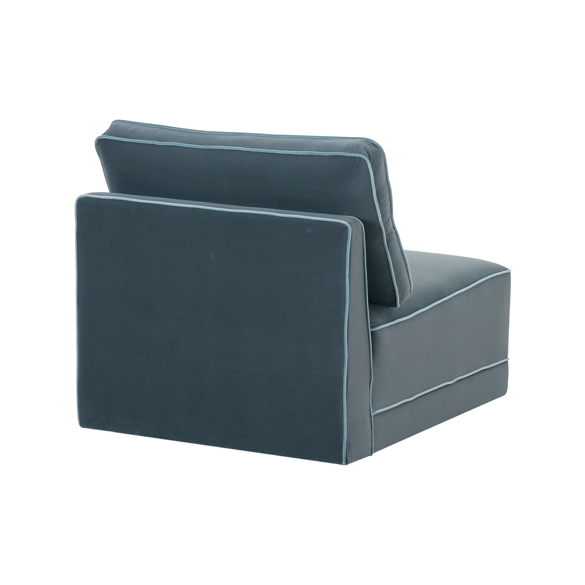 Willow Performance Velvet Modular Armless Chair - View 20