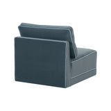 Willow Performance Velvet Modular Armless Chair - View 20