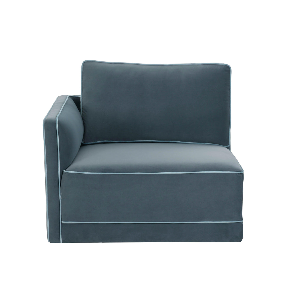 Willow Performance Velvet Modular LAF Corner Chair - View 22