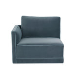 Willow Performance Velvet Modular LAF Corner Chair - View 22