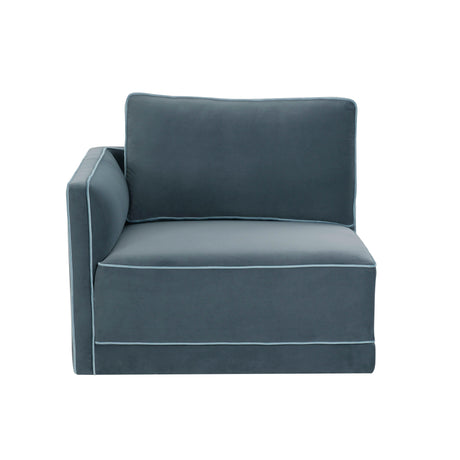 Willow Performance Velvet Modular LAF Corner Chair - View 22
