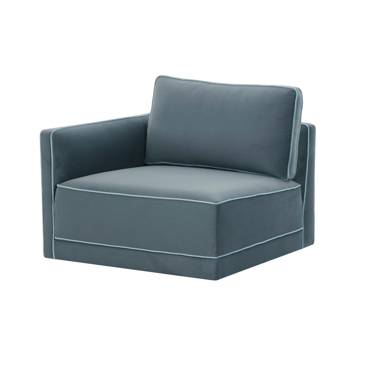 Willow Performance Velvet Modular LAF Corner Chair - View 23