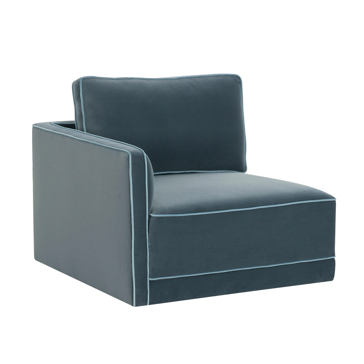 Willow Performance Velvet Modular LAF Corner Chair - View 25