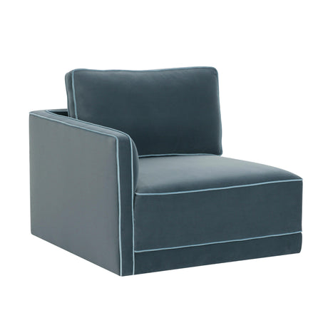 Willow Performance Velvet Modular LAF Corner Chair - View 25