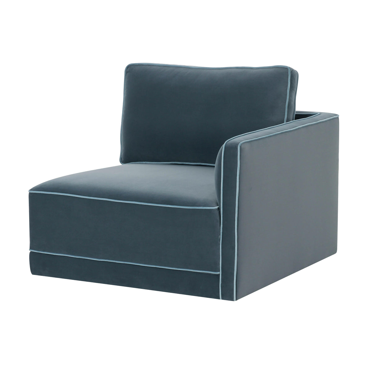 Willow Performance Velvet Modular RAF Corner Chair - View 25