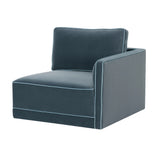 Willow Performance Velvet Modular RAF Corner Chair - View 25
