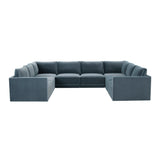 Willow 8-Piece Velvet Modular Large U Sectional