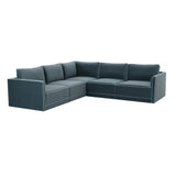 Willow 5-Piece Velvet Modular L Sectional