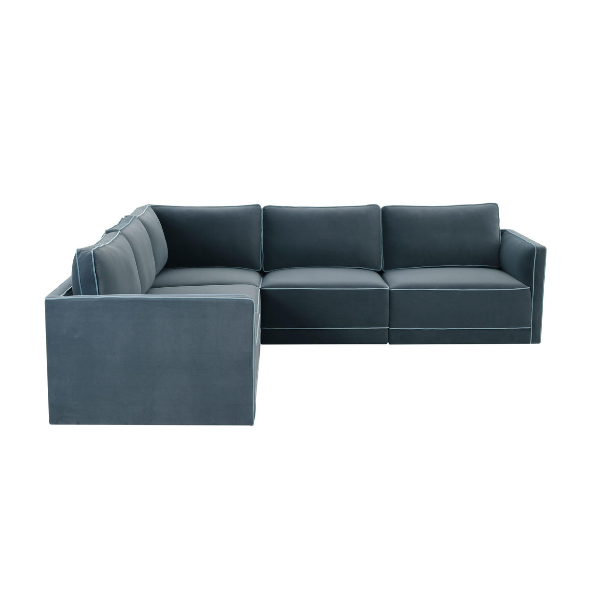 Willow 5-Piece Velvet Modular L Sectional