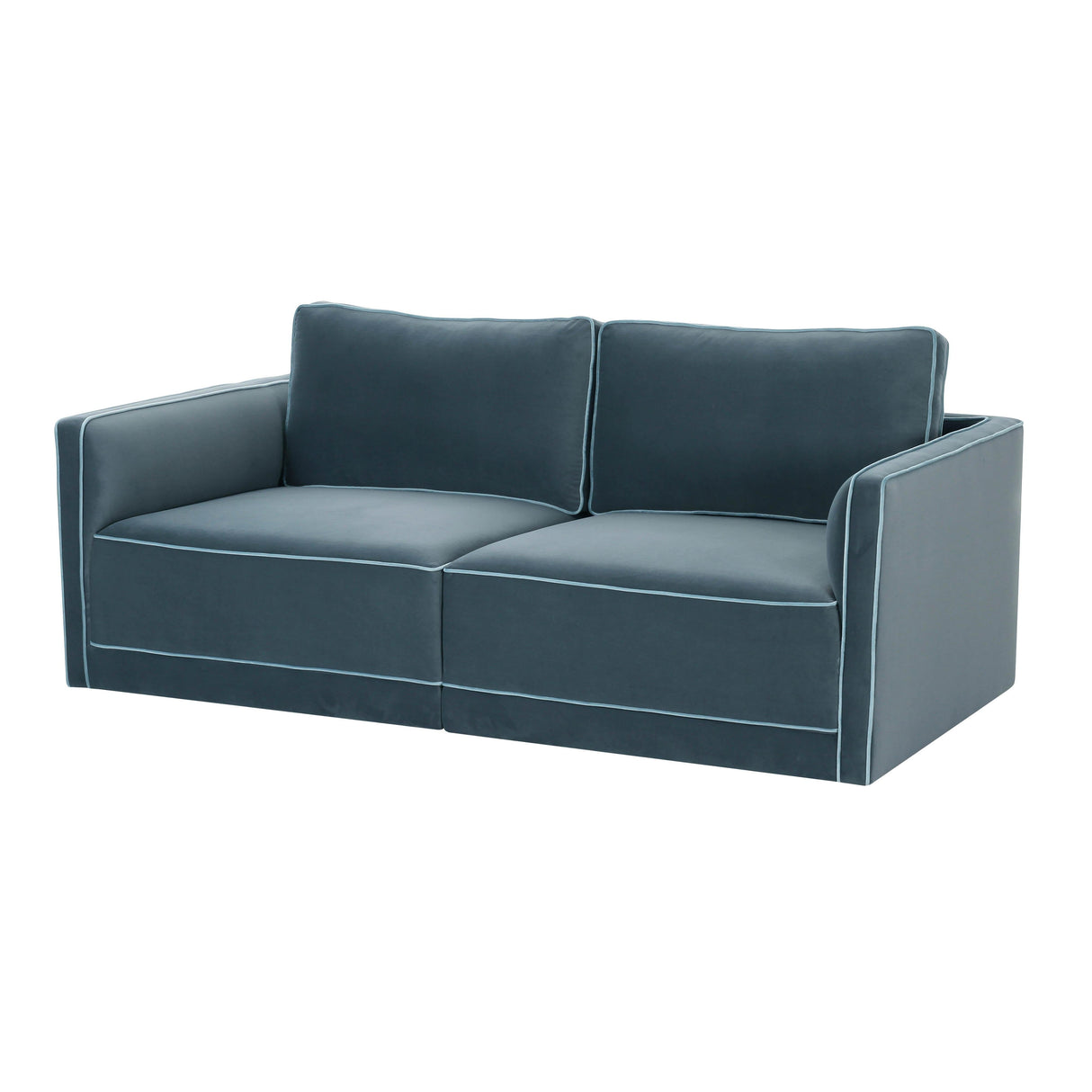 Willow 74" Velvet Modular Loveseat