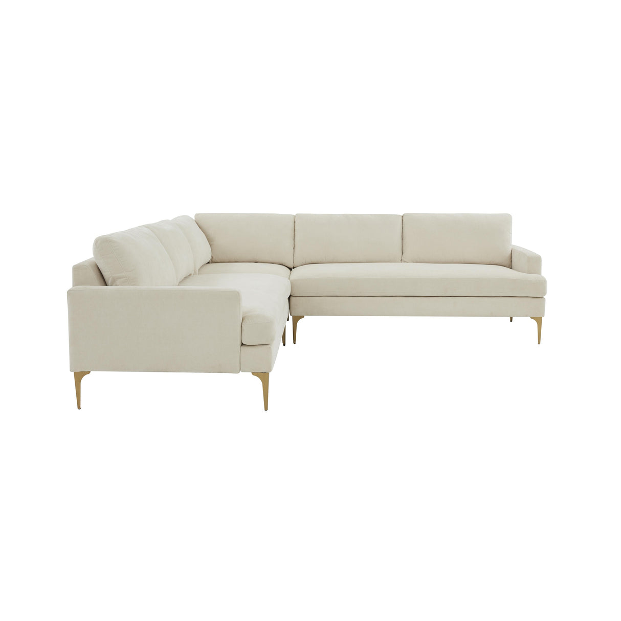 Serena 3-Piece Velvet L-Sectional
