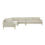 Serena 4-Piece Velvet Large L-Sectional