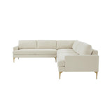 Serena 4-Piece Velvet Large L-Sectional