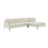 Serena 3-Piece Velvet Chaise Sectional