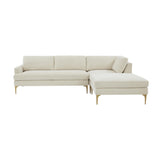 Serena 3-Piece Velvet Chaise Sectional