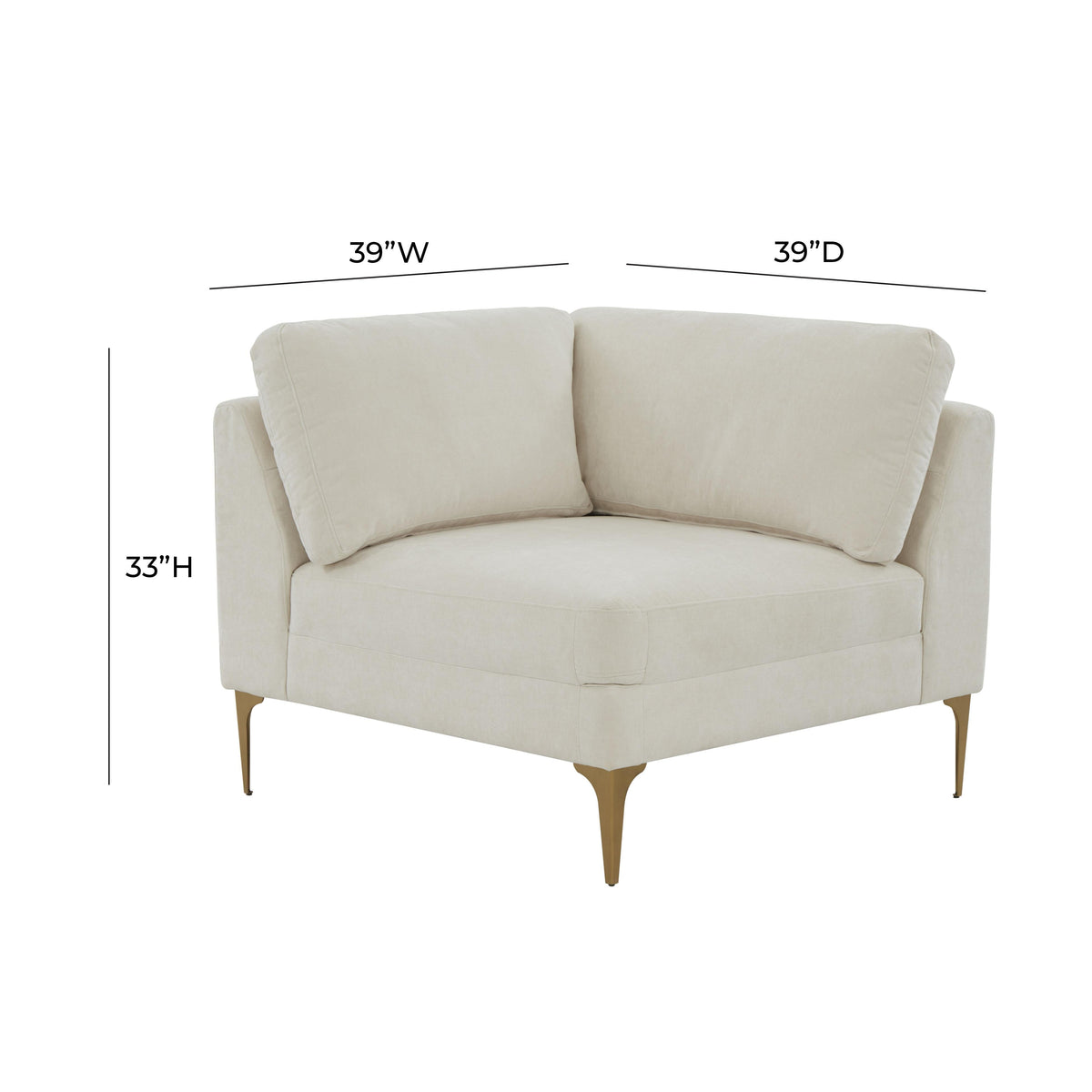 Serena Performance Velvet Modular Corner Seat - View 5