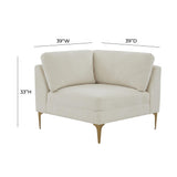 Serena Performance Velvet Modular Corner Seat - View 5