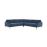 Serena 3-Piece Velvet L-Sectional