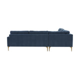 Serena 3-Piece Velvet L-Sectional