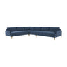 Serena 4-Piece Velvet Large L-Sectional