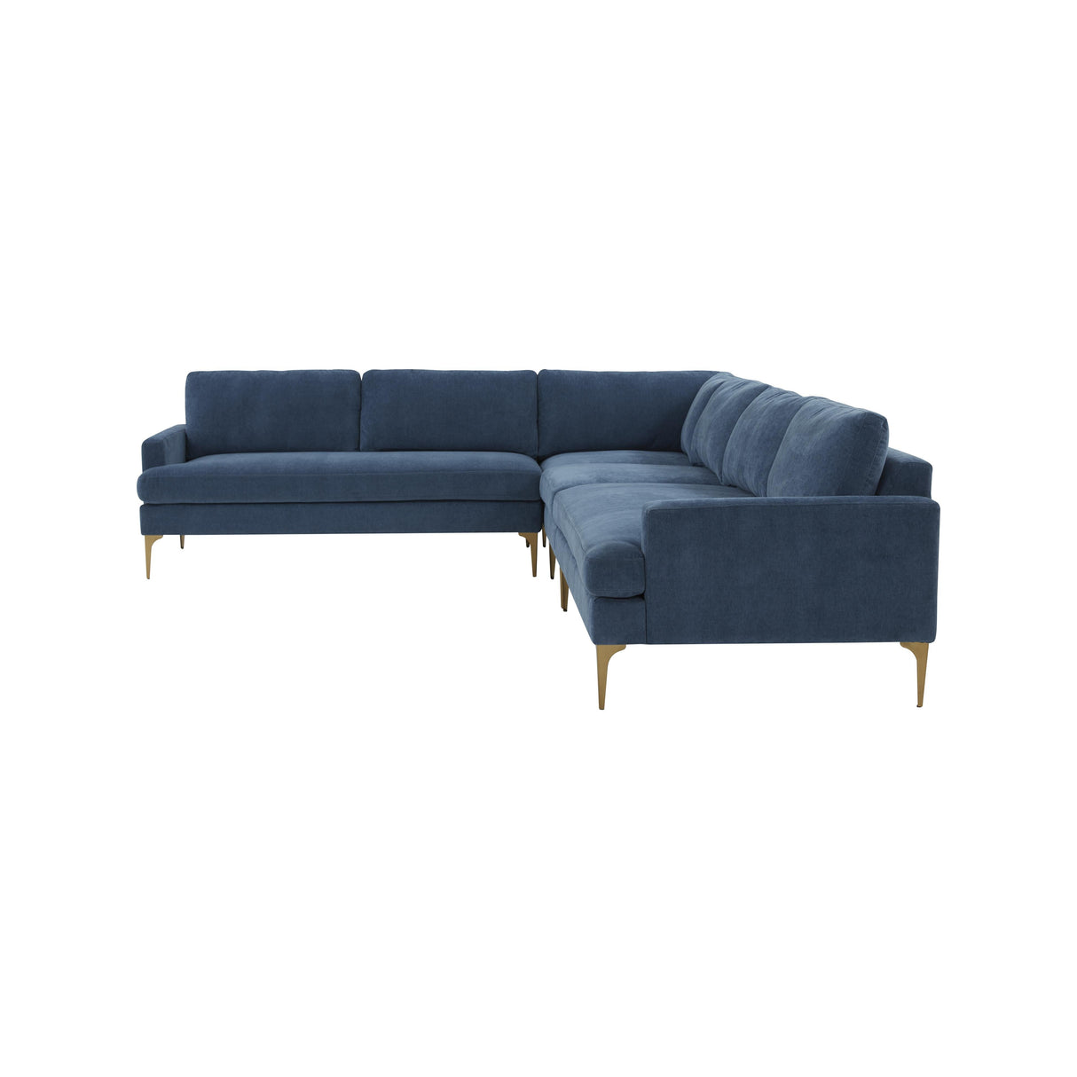 Serena 4-Piece Velvet Large L-Sectional